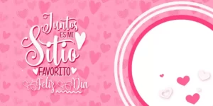 plantillas para tazas del día de los enamorados con foto - Texto: Juntos es mi sitio favorito, Feliz Día