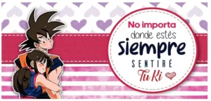 Plantillas para tazas de Dragonball para San Valentín - No importa donde estés siempre sentiré tu ki