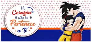 Plantillas para tazas de Dragonball para San Valentín - Mi corazón sólo te pertenece a ti
