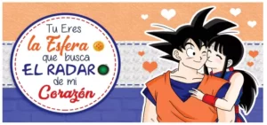 Plantillas para tazas de Dragonball para San Valentín - Tu eres la esfera que busca el radar de mi corazón