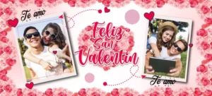 Plantillas para tazas de Feliz San Valentín - Feliz San Valentín - Permite personalizar con dos fotos
