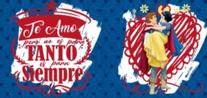 plantilla para tazas de las princesas Disney para San Valentín con Blanca Nieves