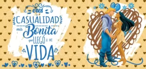 plantilla para tazas de las princesas Disney para San Valentín con Pocahontas