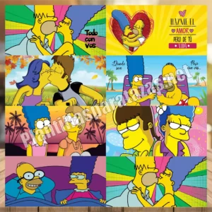 Lee más sobre el artículo Plantillas para tazas de los Simpson en San Valentín: Celebra el Amor con Homero y Marge!